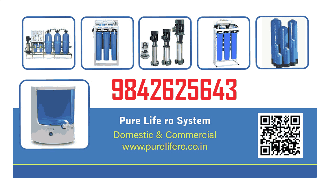 Pure Life System 25 LPH & 50 LPH RO Plant manufacturers in Erode
